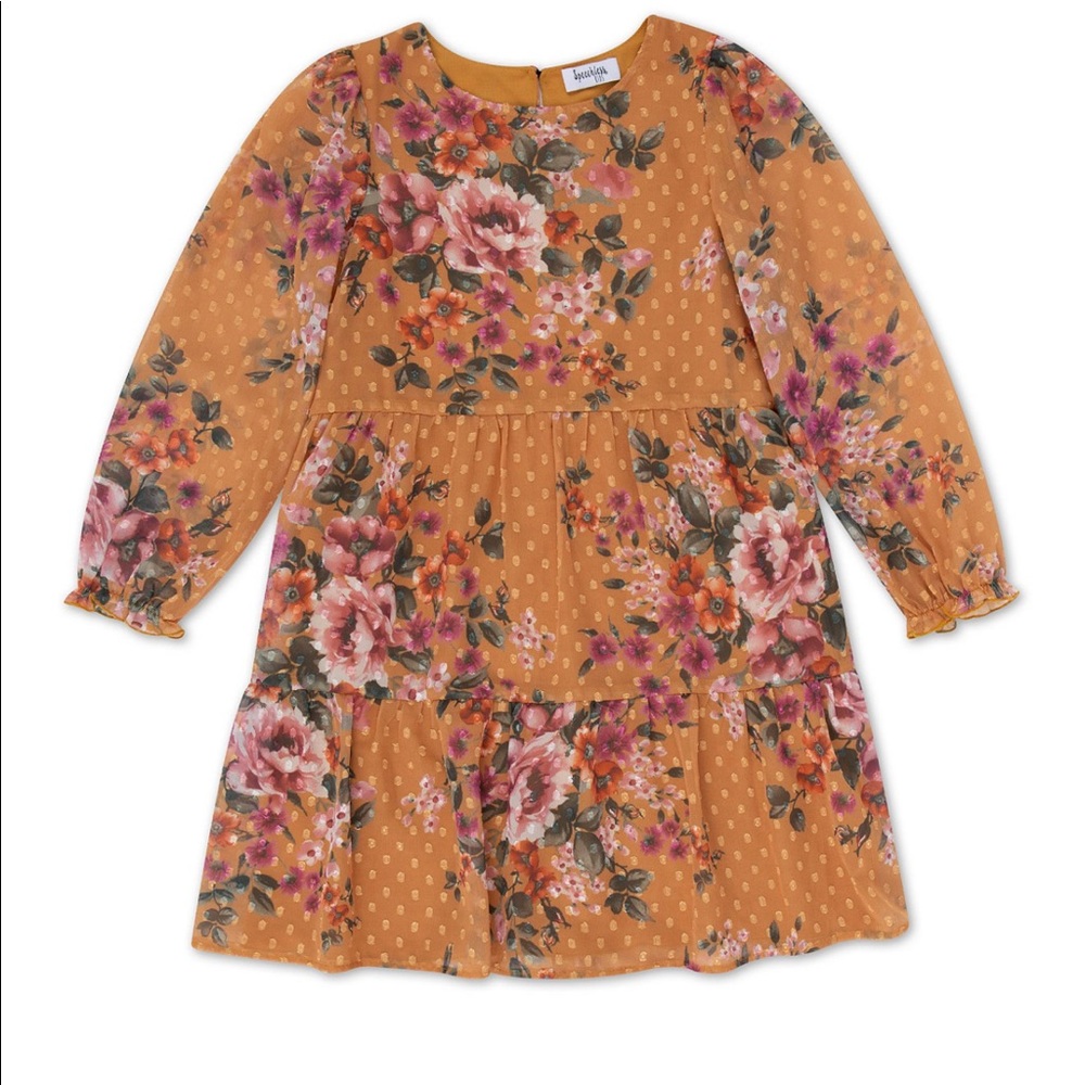 Speechless Girl’s Floral Chiffon Tiered Babydoll Dress